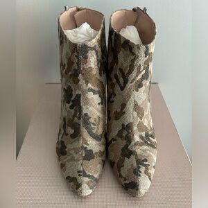 SJP - Sarah Jessica Parker Camo Ankle Bootie